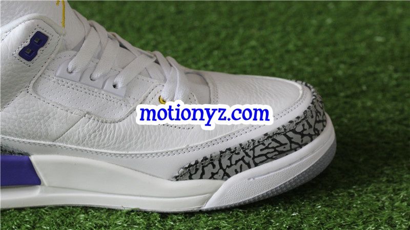 Authentic Air Jordan 3 Kobe Bryant White Purple Gold